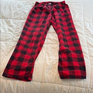 Red and Black Plaid Pajama Pants